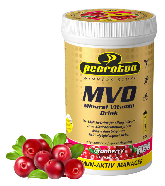 Peeroton Mineral Vitamin Drink 300g Dose Cranberry MHD 02-2025