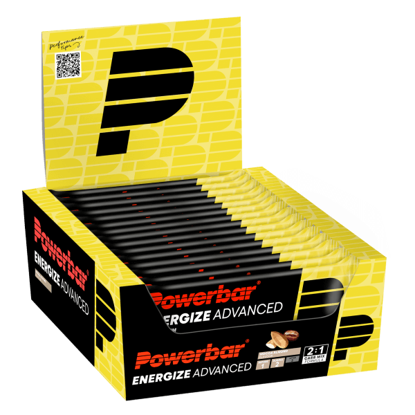 Powerbar Energize Advanced Riegel 15er Box MHD 02-2025 Mocca Almond