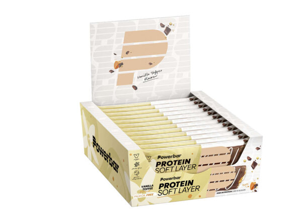 Powerbar Protein Soft Layer Riegel 12er Box MHD 05-2025