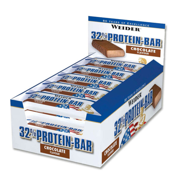 Weider 32% Protein Riegel 12er Box Cookies & Cream MHD 04-2025