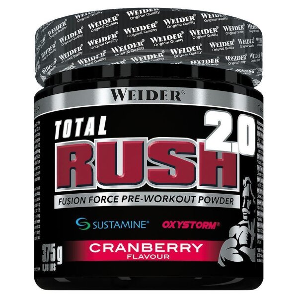 Weider Total Rush 2.0 375g Dose Cranberry MHD 04-2025