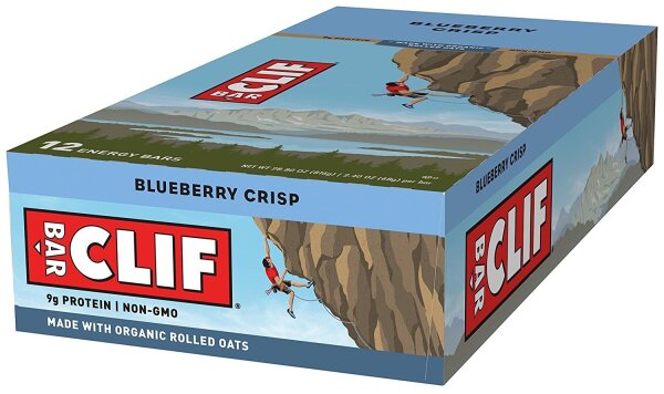 Clif Bar Riegel 12er Box Blaubeere-Crisp (Blueberry Crisp) MHD 04-2025