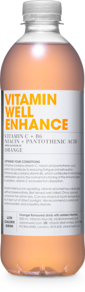 Vitamin Well Fertiggetränk 500ml 12er Tray Enhance MHD 02-2025