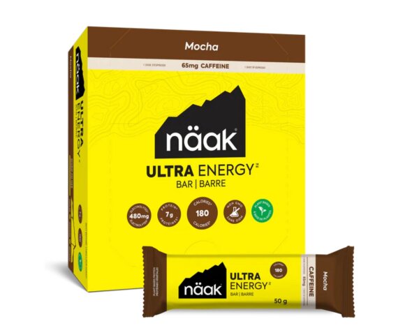 Näak Ultra Energy Bar Riegel 12er Box Mokka + Koffein  MHD 04-2025