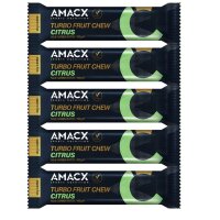 AMACX Turbo FRUIT Chew Bar Gummiriegel  5er Pack