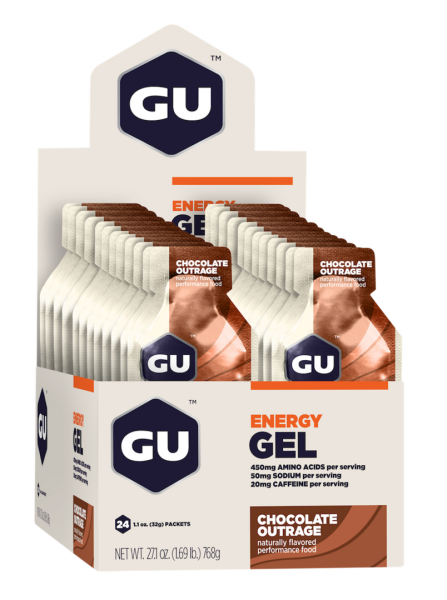 GU Energy Gel 24er Box Chocolate Outrage + Caffeine