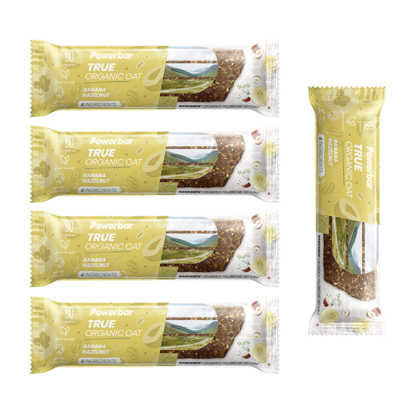 PowerBar True Organic Oat Riegel 5er Pack Banana Hazelnut