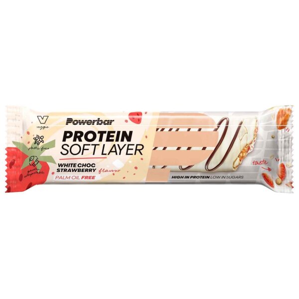 Powerbar Protein Soft Layer Riegel White Choc Strawberry