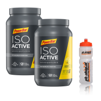 2 PowerBar Iso Active 1320g Dosen + 0,75lt Trinkflasche...