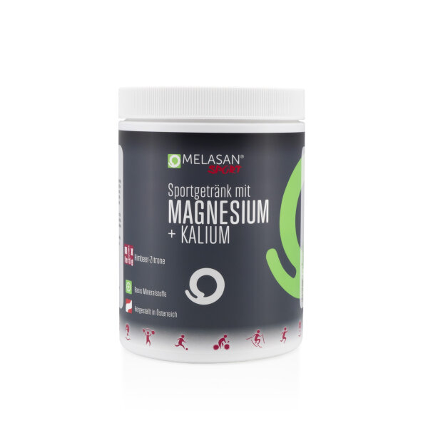 Melasan Sportgetränk mit Magnesium + Kalium 610g Dose Johannisbeere