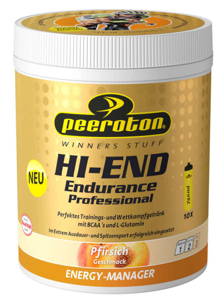 Peeroton Hi End Endurance Energy Drink 600g Dose Pfirsich