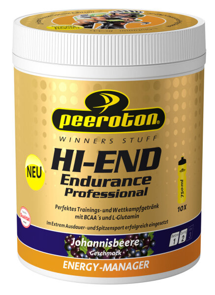 Peeroton Hi End Endurance Energy Drink 600g Dose Johannisbeere