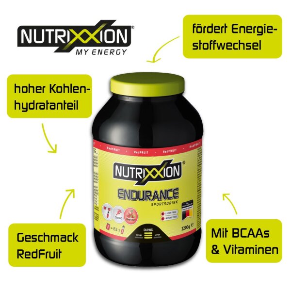 Nutrixxion Energy Endurance Drink 2200g Dose Red Fruit