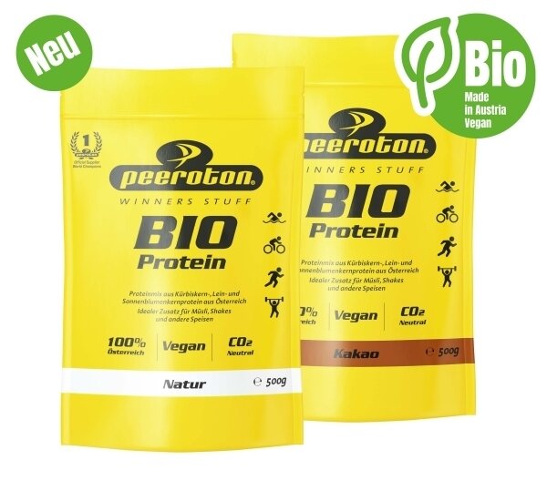 Peeroton BIO Vegan Protein Pulver Mix 500g Beutel Kakao