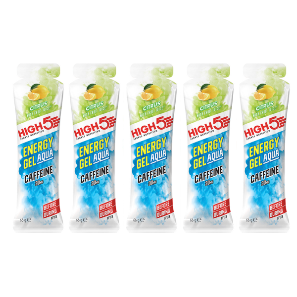 High5 Energy Gel Aqua 5er Pack Citrus + Koffein