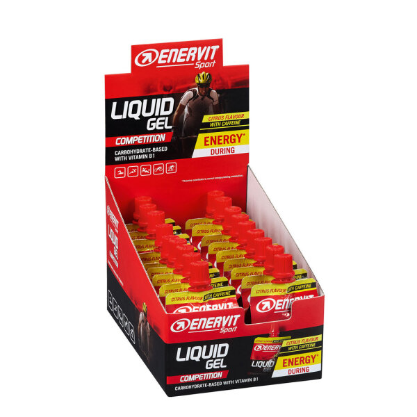 Enervit Sport Competition Liquid Gel 18er Box Black Cherry+Koffein