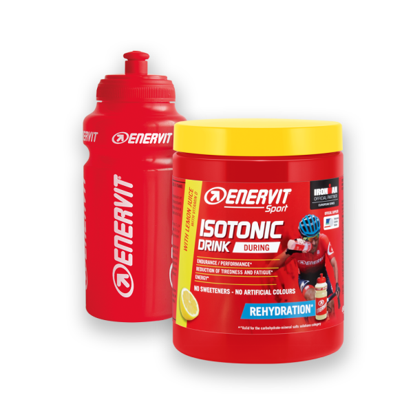 Enervit SPORT ISOTONIC DRINK 420g Pulverdose + 500ml Trinkflasche Lemon