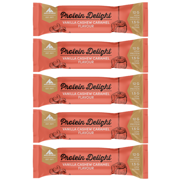 Multipower Protein Delight Riegel 5er Pack Vanilla Cashew Caramel