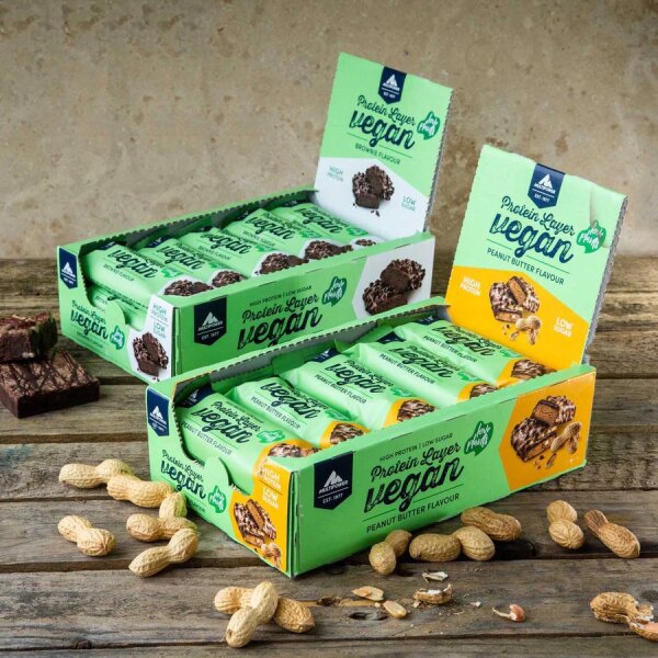 Multipower Protein Layer Vegan Riegel 15er Box gemischt