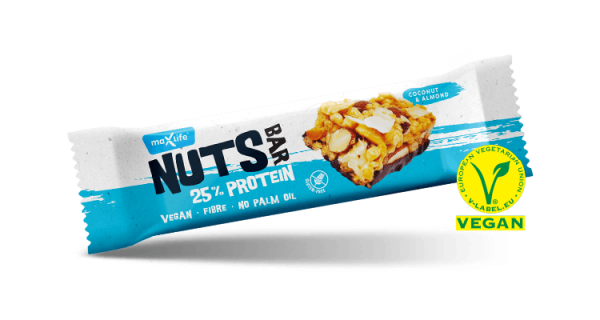 Maxsport Vegan Nuts 25% Protein Riegel Coconut & Almond