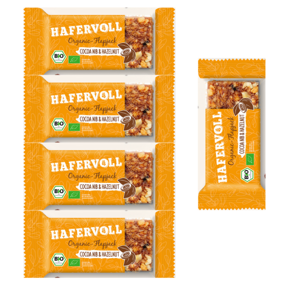 Hafervoll Organic Flapjack Riegel 5er Pack Banana & Brazil Nut