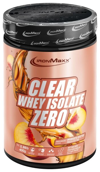 IronMaxx Clear Whey Isolate ZERO 400g Dose Pfirsich- Eistee