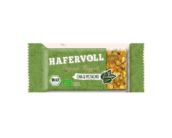 Hafervoll Organic Flapjack Riegel Chia&Pistachio