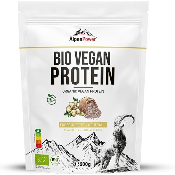 AlpenPower Bio Vegan Protein Erbse / Reis 600 g