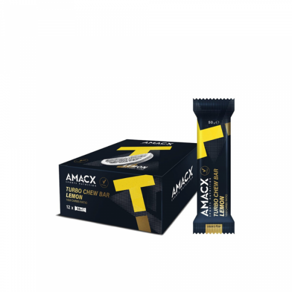 AMACX Turbo Chew Bar Gummiriegel Lemon 12er Box