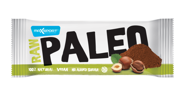 Maxsport Raw Paleo Riegel vegan Hazelnuts Cacao MHD  12-2024