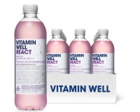 Vitamin Well Fertiggetränk 500ml 12er Tray React MHD...